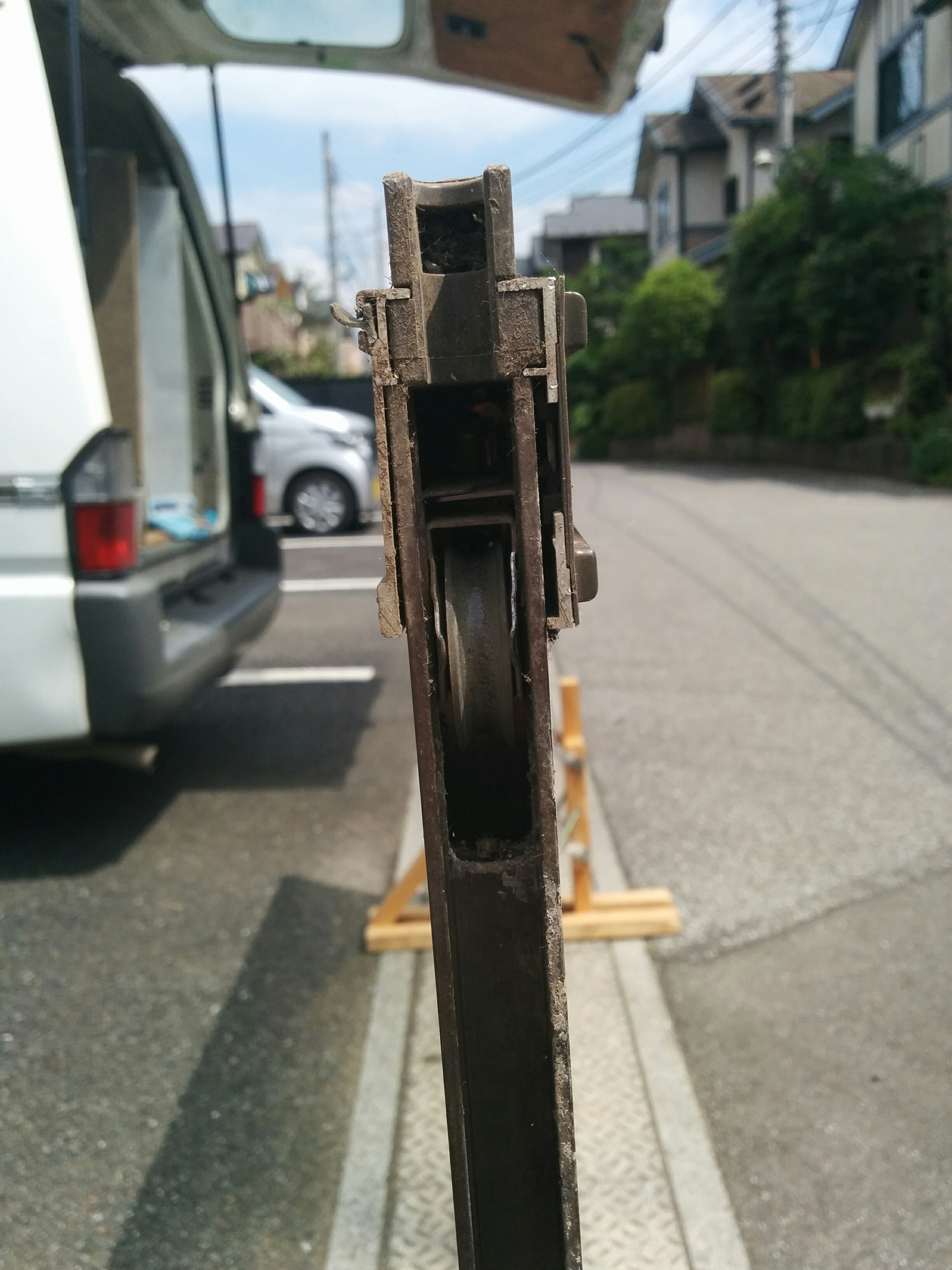 戸車交換前 戸車交換前